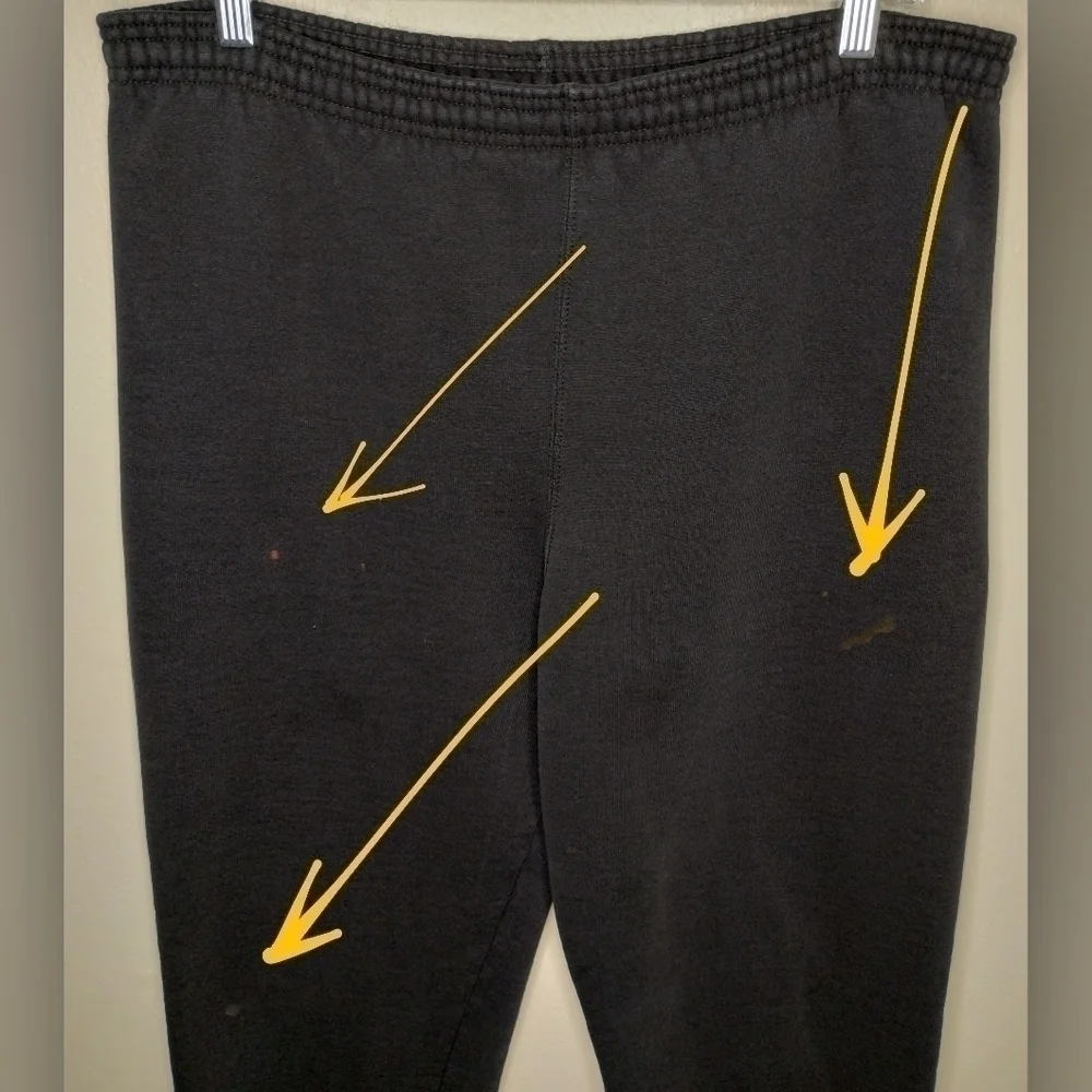 VINTAGE 90s Soffe Adult Medium Sweatpants Joggers Baggy Black Made In USA *READ*